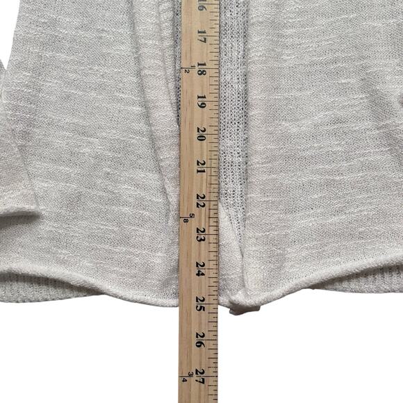 Lilly Pulitzer Open Front Roll Edge Cardigan Sweater XS White Lightweight Sheer - Picture 4 of 7